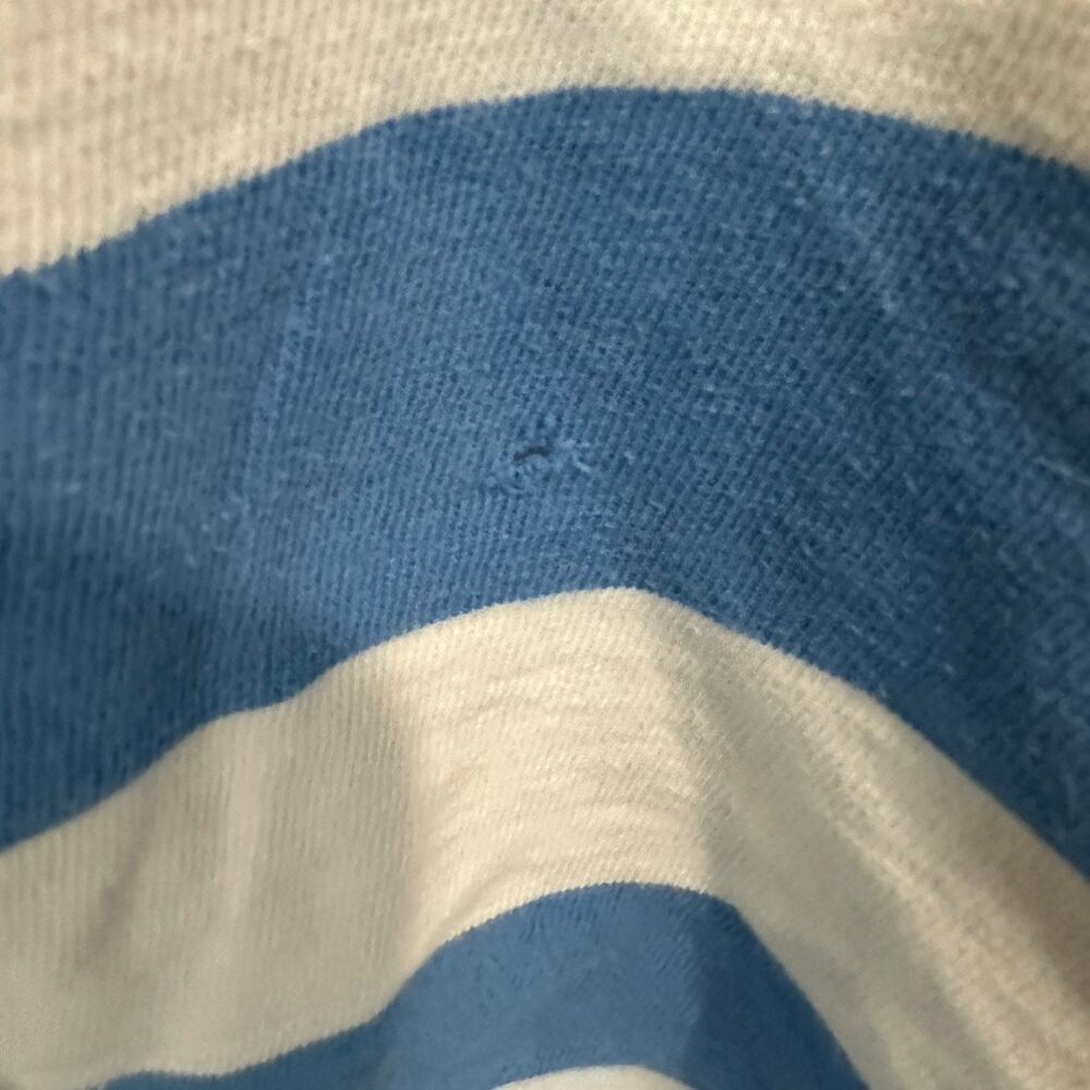 Black Dog Cape Cod Blue White Striped Tee Coastal Long Sleeve Size Large - Picture 8 of 10
